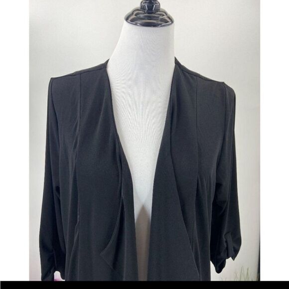 NWT Tahari Duster Cardigan Black Size Large - Picture 4 of 9